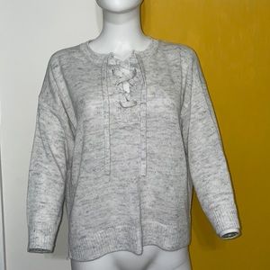 NWOT Lace up Sweater